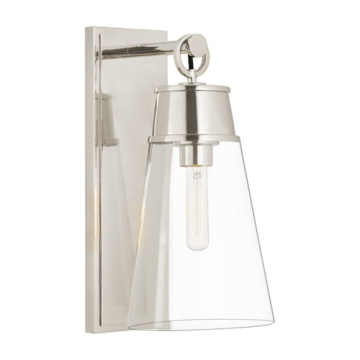 Z-Lite Wentworth 16" 1-Light Wall Sconce - 120V - Polished Nickel