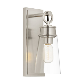 Z-Lite Wentworth 12" 1-Light Wall Sconce - 120V - Brushed Nickel