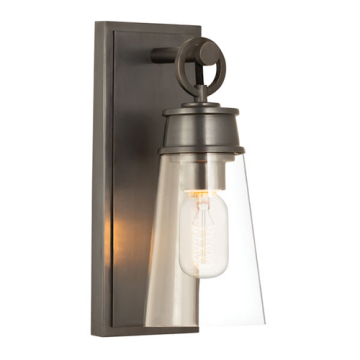 Z-Lite Wentworth 12" 1-Light Wall Sconce - 120V - Plated Bronze