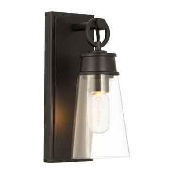 Z-Lite Wentworth 12" 1-Light Wall Sconce - 120V - Matte Black