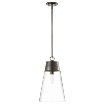 Z-Lite Wentworth 12" 1-Light Pendant - 120V - Plated Bronze