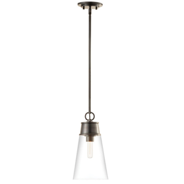 Z-Lite Wentworth 8" 1-Light Pendant - 120V - Plated Bronze