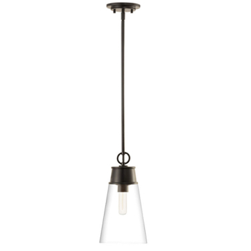 Z-Lite Wentworth 8" 1-Light Pendant - 120V - Matte Black