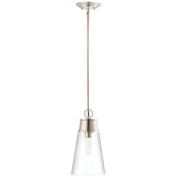 Z-Lite Wentworth 8" 1-Light Pendant - 120V - Polished Nickel