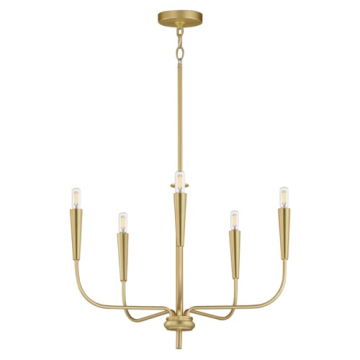 Maxim Lighting Vela 5-Light Chandelier - 120V - Satin Brass