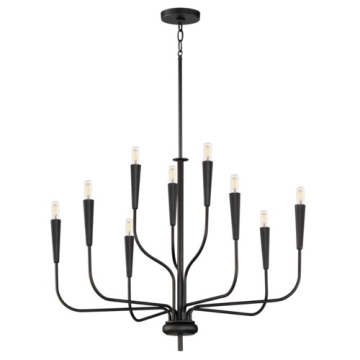 Maxim Lighting Vela 9-Light Chandelier - 120V - Black