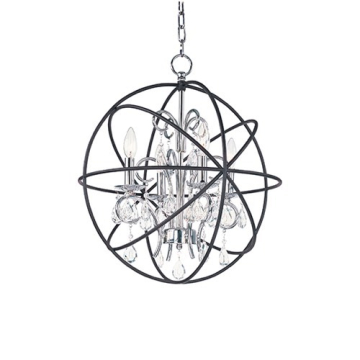 Maxim Lighting Orbit 4-Light Pendant - 120V - Anthracite / Polished Nickel