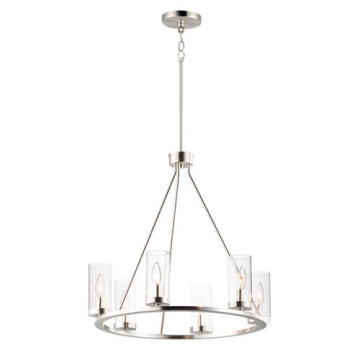 Maxim Lighting Sentinel 6-Light Chandelier - 120V - Satin Nickel