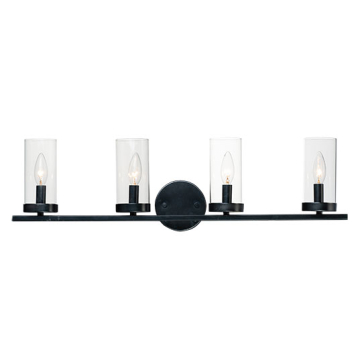 Maxim Lighting Sentinel 4-Light Bath Vanity Light - 120V - Black