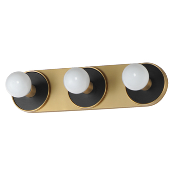 Maxim Lighting Hollywood 3-Light Sconce - 120V - Black / Natural Aged Brass