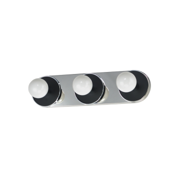 Maxim Lighting Hollywood 3-Light Sconce - 120V - Black / Polished Chrome