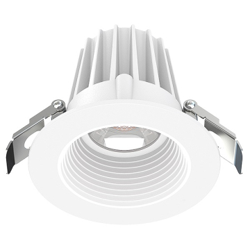 Lotus 2" Round Economy Regressed LED Downlight - 9W - White Trim / White Baffle Reflector - CCT Selectable - 120V