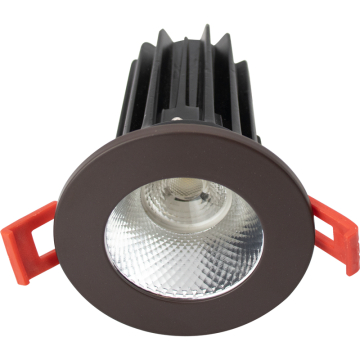 Lotus 2" LED Recessed Downlight - 8W - 3000K - 600 Lumens - Diamond Reflector - Round Bronze Trim - 120V