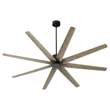 Oxygen Lighting Fleet 72" Ceiling Fan - 120V - Black / Weathered Gray