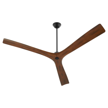 Oxygen Lighting Mecca 72" Ceiling Fan - 120V - Black / Walnut