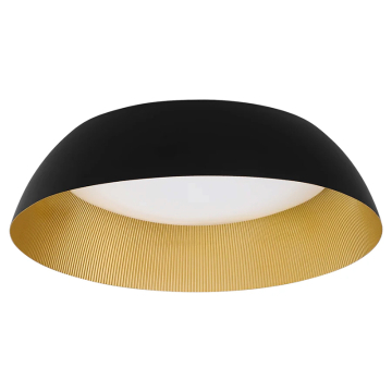 Oxygen Lighting Lucci 25" LED Flush Mount - CCT Selectable - 120-277V - Black / Brass