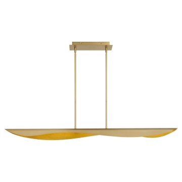 Oxygen Lighting Pivot LED Linear Chandelier - CCT Selectable - 120-277V - Aged Brass