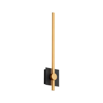 Oxygen Lighting Zora 24" LED Wall Sconce - 3000K - 120V - Black / Industrial Brass