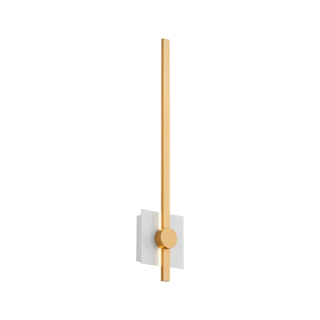 Oxygen Lighting Zora 24" LED Wall Sconce - 3000K - 120V - White / Industrial Brass