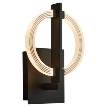 Oxygen Lighting Arena LED Wall Sconce - CCT Selectable - 120V - Black