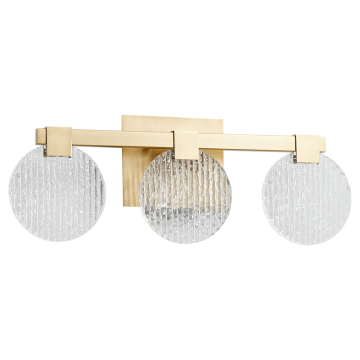 Oxygen Lighting Axiom 3-Light LED Vanity Light - CCT Selectable - 120-277V - Aged Brass