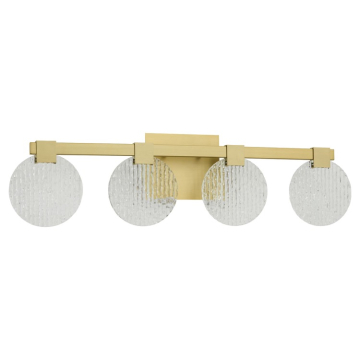 Oxygen Lighting Axiom 4-Light LED Vanity Light - CCT Selectable - 120-277V - Aged Brass