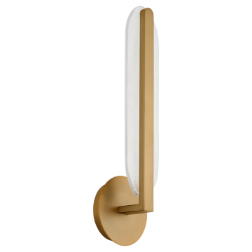 Oxygen Lighting Avian 1-Light LED Wall Sconce - CCT Selectable - 120V - Brushed Brass
