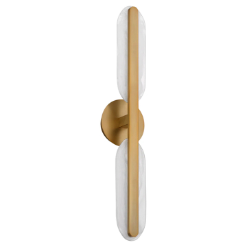 Oxygen Lighting Avian 2-Light LED Vanity Light - CCT Selectable - 120V - Brushed Brass