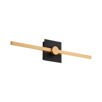 Oxygen Lighting Zora 24" LED Vanity Light - 3000K - 120V - Black / Industrial Brass