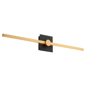 Oxygen Lighting Zora 32" LED Vanity Light - 3000K - 120V - Black / Industrial Brass