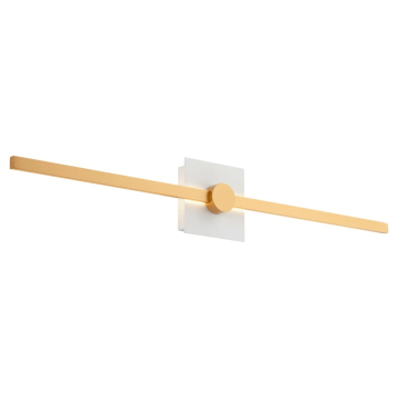 Oxygen Lighting Zora 32" LED Vanity Light - 3000K - 120V - White / Industrial Brass