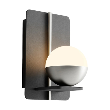 Oxygen Lighting Iota LED Wall Sconce - 3000K - 120-277V - Black / Satin Nickel