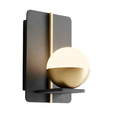 Oxygen Lighting Iota LED Wall Sconce - 3000K - 120-277V - Black / Aged Brass