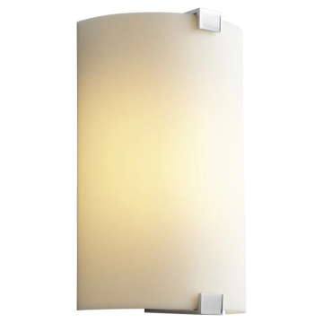 Oxygen Lighting Siren LED Wall Sconce - 3000K - 120-277V - White Opal Glass / Satin Nickel