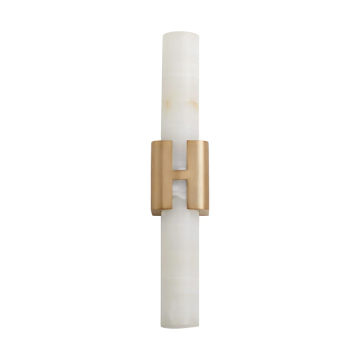Oxygen Lighting Virtue 2-Light LED Wall Sconce - CCT Selectable - 120-277V - Aged Brass