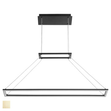 Oxygen Lighting Xanni 35" LED Pendant - CCT Selectable - 120-277V - Aged Brass