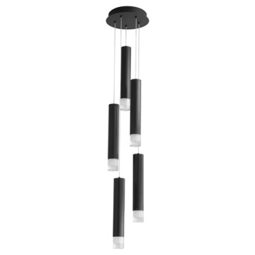 Oxygen Lighting Alarum 5-Light LED Pendant - CCT Selectable - 120-277V - Black