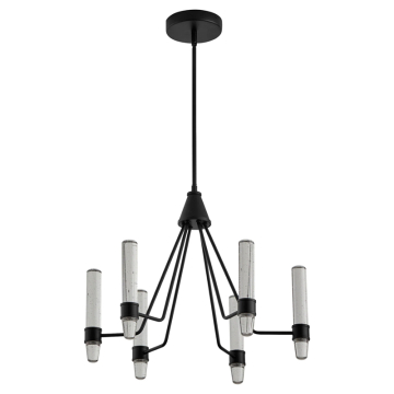Oxygen Lighting Ethos 6-Light LED Chandelier - CCT Selectable - 120-277V - Black