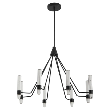 Oxygen Lighting Ethos 8-Light LED Chandelier - CCT Selectable - 120-277V - Black