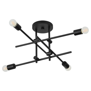 Oxygen Lighting Mika 4-Light Semi-Flush Mount - 120V - Black