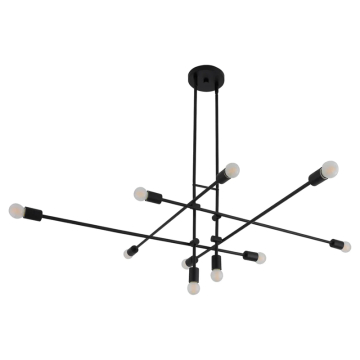 Oxygen Lighting Mika 10-Light Chandelier - 120V - Black