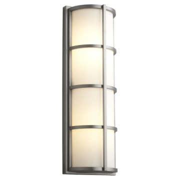 Oxygen Lighting Leda LED Outdoor Wall Sconce - 3000K - 120-277V - Satin Nickel