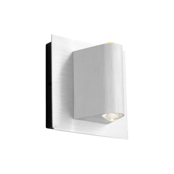 Oxygen Lighting Cadet LED Outdoor Wall Sconce - 3000K - 120V - Brushed Aluminum