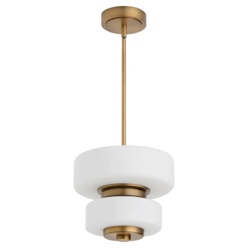 Oxygen Lighting Favo 12" LED Pendant - CCT Selectable - 120-277V - Brushed Brass