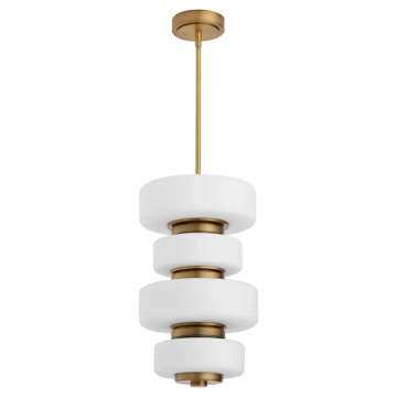 Oxygen Lighting Favo 24" LED Pendant - CCT Selectable - 120-277V - Brushed Brass