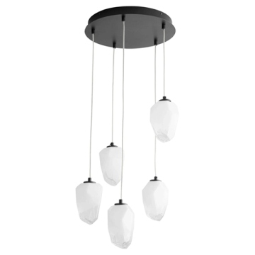 Oxygen Lighting Vivo 5-Light LED Pendant - CCT Selectable - 120-277V - Black