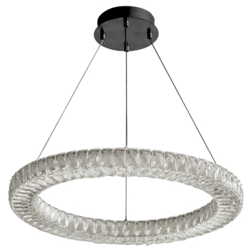 Oxygen Lighting Elan 24" LED Pendant - CCT Selectable - 120-277V - Black