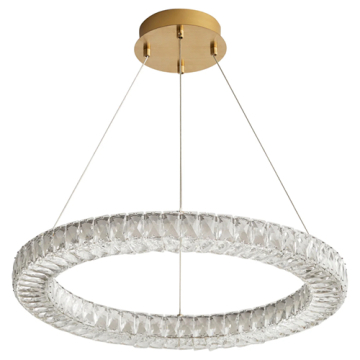 Oxygen Lighting Elan 24" LED Pendant - CCT Selectable - 120-277V - Aged Brass