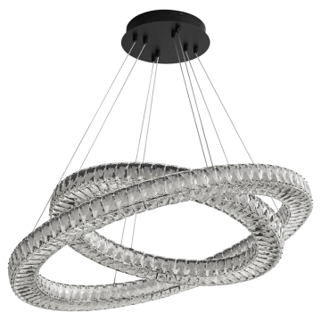 Oxygen Lighting Elan 32" Dual Ring LED Pendant - CCT Selectable - 120-277V - Black