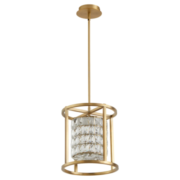 Oxygen Lighting Elan 12" LED Pendant - CCT Selectable - 120-277V - Aged Brass
